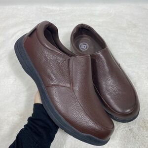 Propet Cruz II Men Brown Leather Slip On Shoe Comfort Size 11 5E XX Wide Comfort